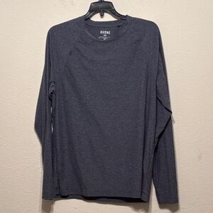 RHONE Gray & Navy Long Sleeve Reign Tee